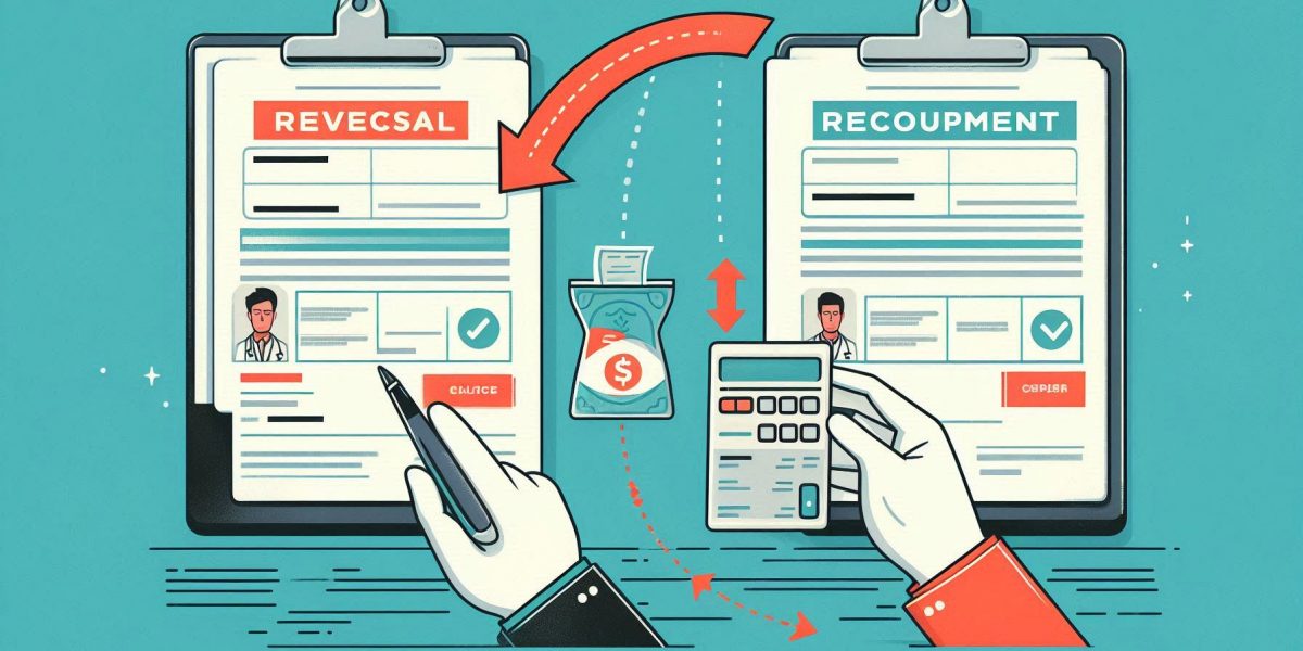 difference between reversal and recoupment in medical billing